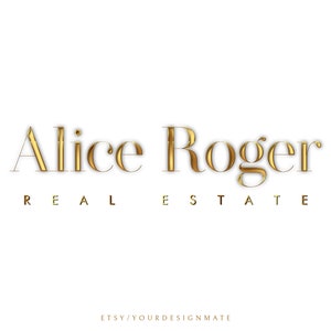 Premade Real Estate Logo, Realtor Logo, Gold Real Estate Logo, Signature Logo, Premade Logo Design, Interior Designer Logo, Modern Logo 139 image 4