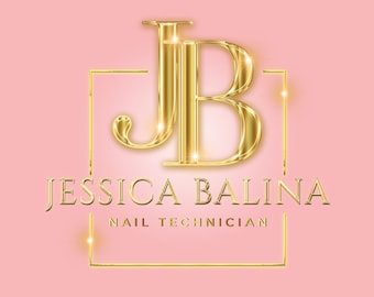 Nails Logo, Pink Gold Logo, Beauty Logo, Boutique Logo, Lash Logo, Premade Logo, Makeup Logo, Cosmetics Logo, Luxury Logo, Salon Logo #204