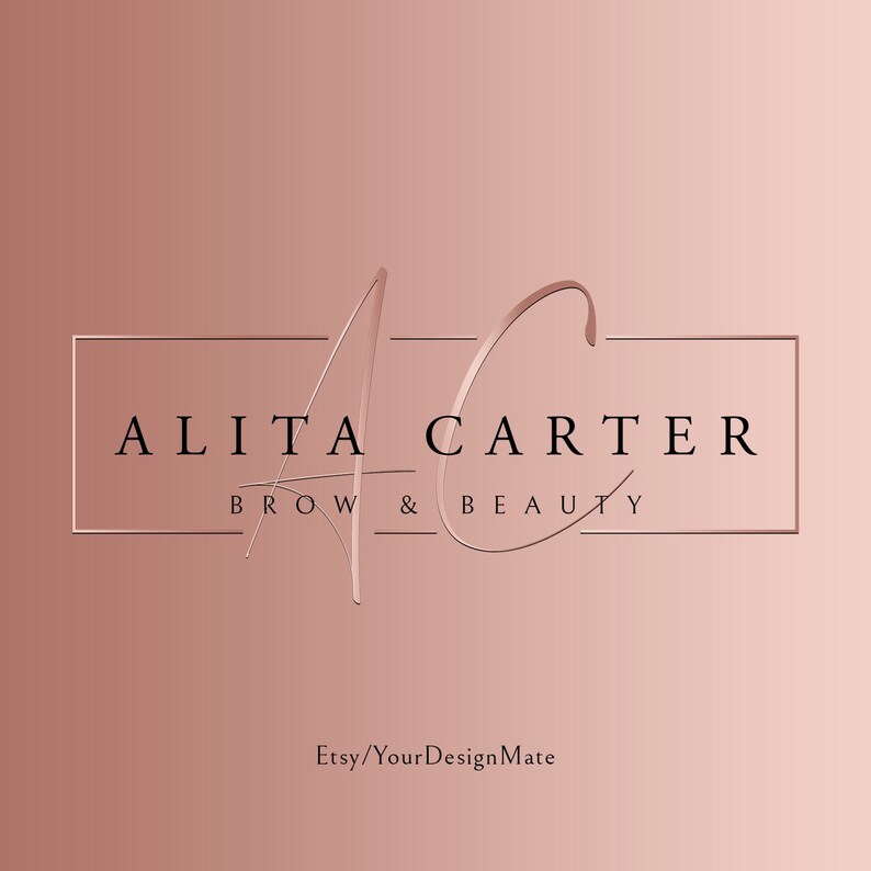 Rose Gold Makeup Artist Logo Interior Designer Logo Etsy