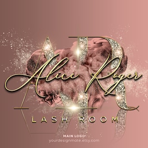 Beauty Logo, Schmuck Logo, Rose Gold Logo, Sparkle Glitter Logo, Vorgefertigtes Logo, Pink Glam Logo, Kosmetik Logo, Salon Logo, Nails Logo #189