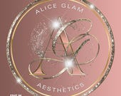 Modern Aesthetic Logo | Rose Gold Beauty Branding | DIY Canva Premade Logo for Skincare, Lash & Aesthetic Business #52