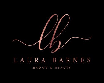 Beauty logo, rose gold logo, cosmetics logo, lash logo, nails logo, brow logo, makeup logo design, beauty branding, elegant logo, luxe #14