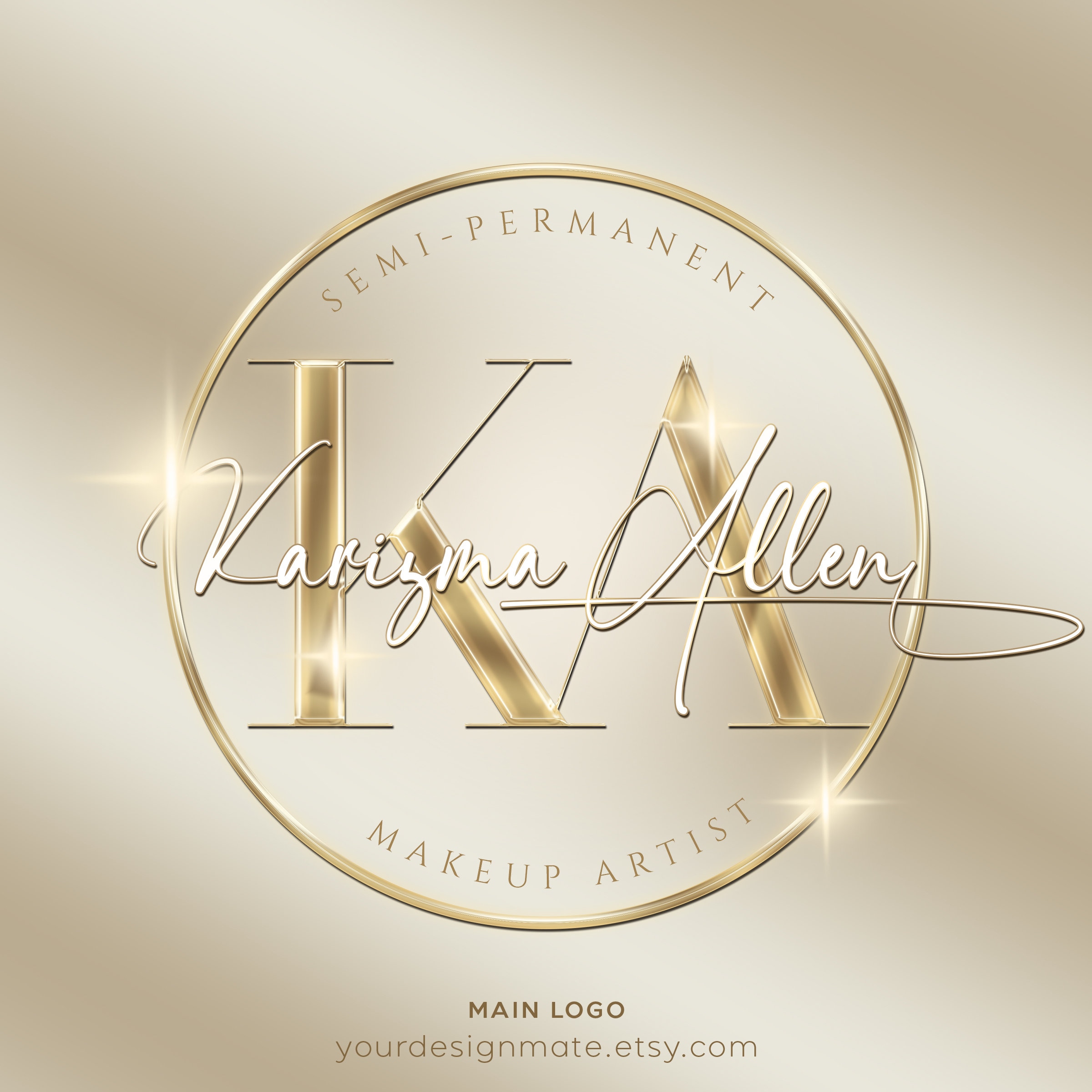 Beauty Logo, Gold Beige Logo, Luxury Logo, Makeup Logo, Cosmetics Logo,  Skincare Logo, Premade Logo, Hair Extensions Logo, Lash Logo #193 - Etsy  Israel, image size:2400x2400