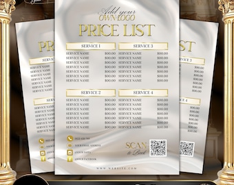 Editable Price List Template | DIY Price Menu | Beauty Price List | Service List | Salon Price Sheet | Canva Price List | DigitalDownload #1