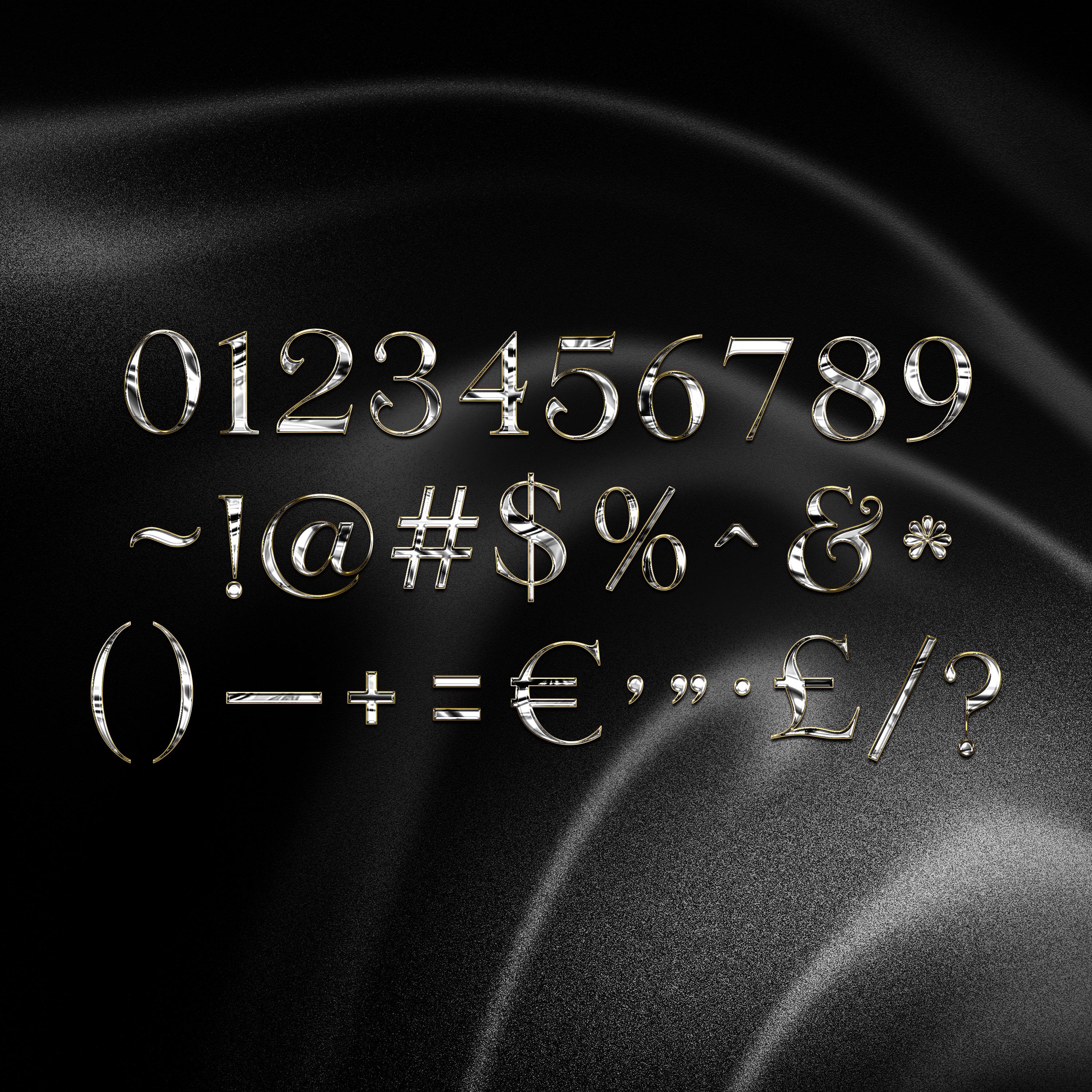 Silver Chrome Alphabet PNG | 3D Luxury Letters A-Z | Metallic Silver ...