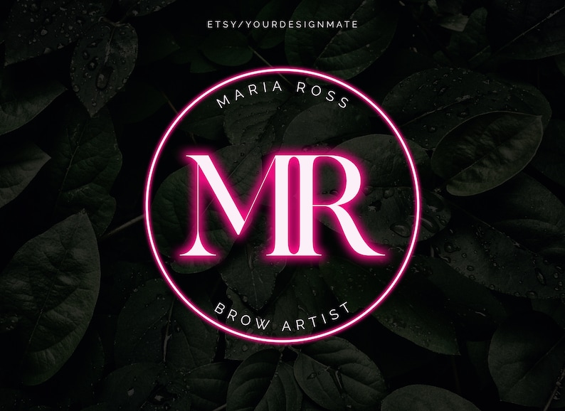 Pink Neon Logo Pink Watercolor Logo Pink Smoke Logo Hot | Etsy