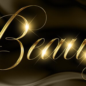 Gold Chrome Alphabet PNG, Metallic Script Letters, Liquid Gold Foil ...