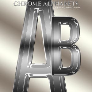 Silver Chrome Alphabet PNG Letters, 3D Glam Metallic Font, Luxury ...