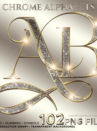 Metallic Balloon Alphabet Set, Silver Letter A-Z alphabet, letters with a silver chrome metallic PNG, Metallic balloon letters