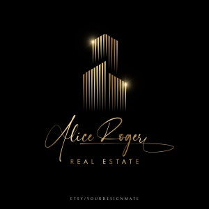 Premade Real Estate Logo, Realtor Logo, Gold Real Estate Logo, Signature Logo, Premade Logo Design, Interior Designer Logo, Modern Logo #135