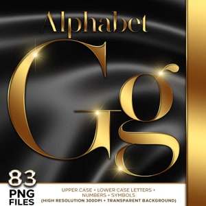 Alphabet d’or PNG, Alphabet métallique d’or, Alphabet Glam, Alphabet Bling, Lettres de feuille d’or étincelantes, Brillant, Luxe, Téléchargement numérique #22