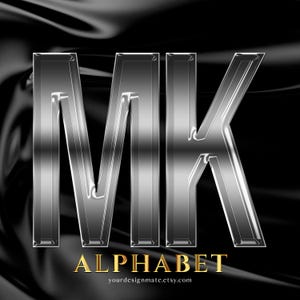 Silver Chrome Alphabet PNG Letters, 3D Glam Metallic Font, Luxury ...
