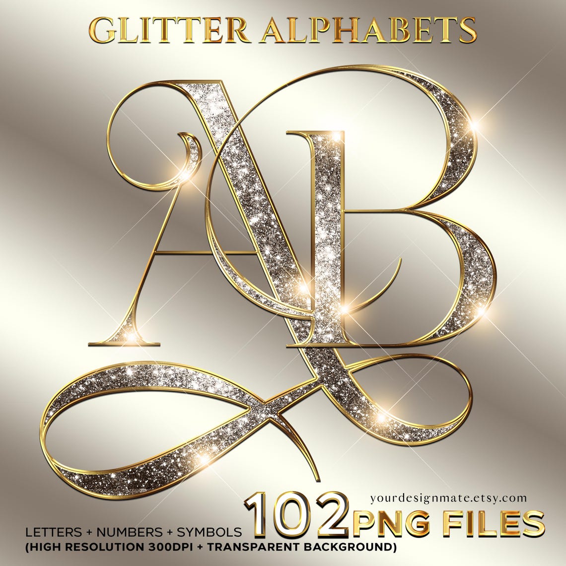 Luxury Glitter Letters PNG | Gold Sparkle Alphabet Clipart | Elegant ...