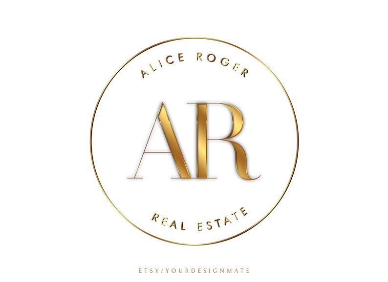 Premade Real Estate Logo, Realtor Logo, Gold Real Estate Logo, Signature Logo, Premade Logo Design, Interior Designer Logo, Modern Logo 139 image 5