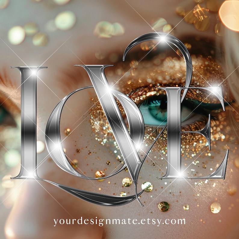 Silver Chrome Alphabet Clipart | 3D Metallic Letters PNG | Luxury Shiny ...
