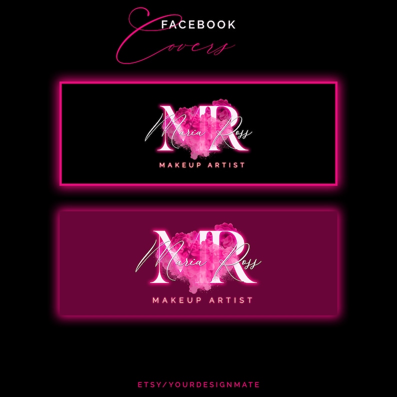 Pink Neon Logo Pink Watercolor Logo Pink Smoke Logo Hot | Etsy