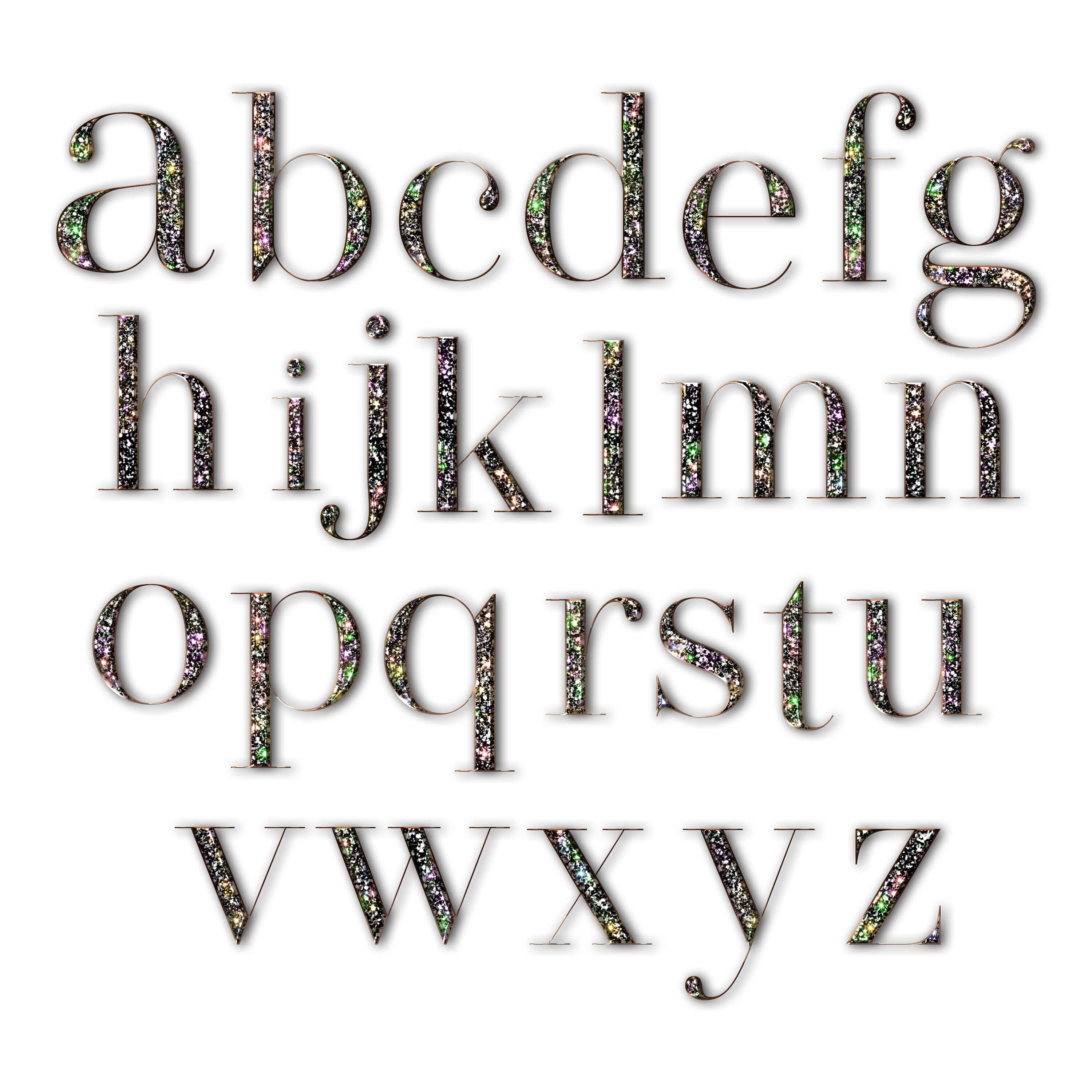 Glitter Letters PNG, Glitter Alphabet Clipart, Diamond Alphabet PNG ...