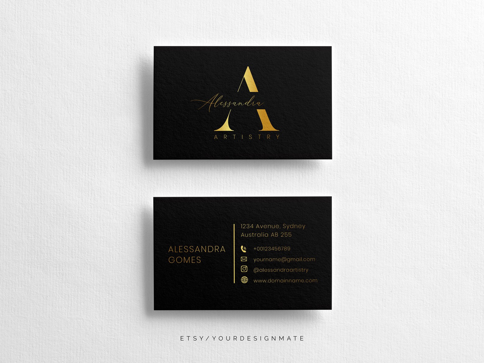 Gold Makeup Artist Logo Gold Beauty Logo Signature Logo Etsy