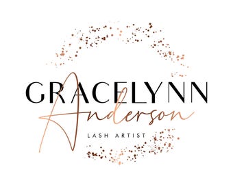 Beauty Logo, Rose Gold Logo, Makeup logo, Cosmetics Logo, Nails Logo, Brows Logo, Lash tech Logo, Glam Logo, Beauty Branding, Chic Logo #6