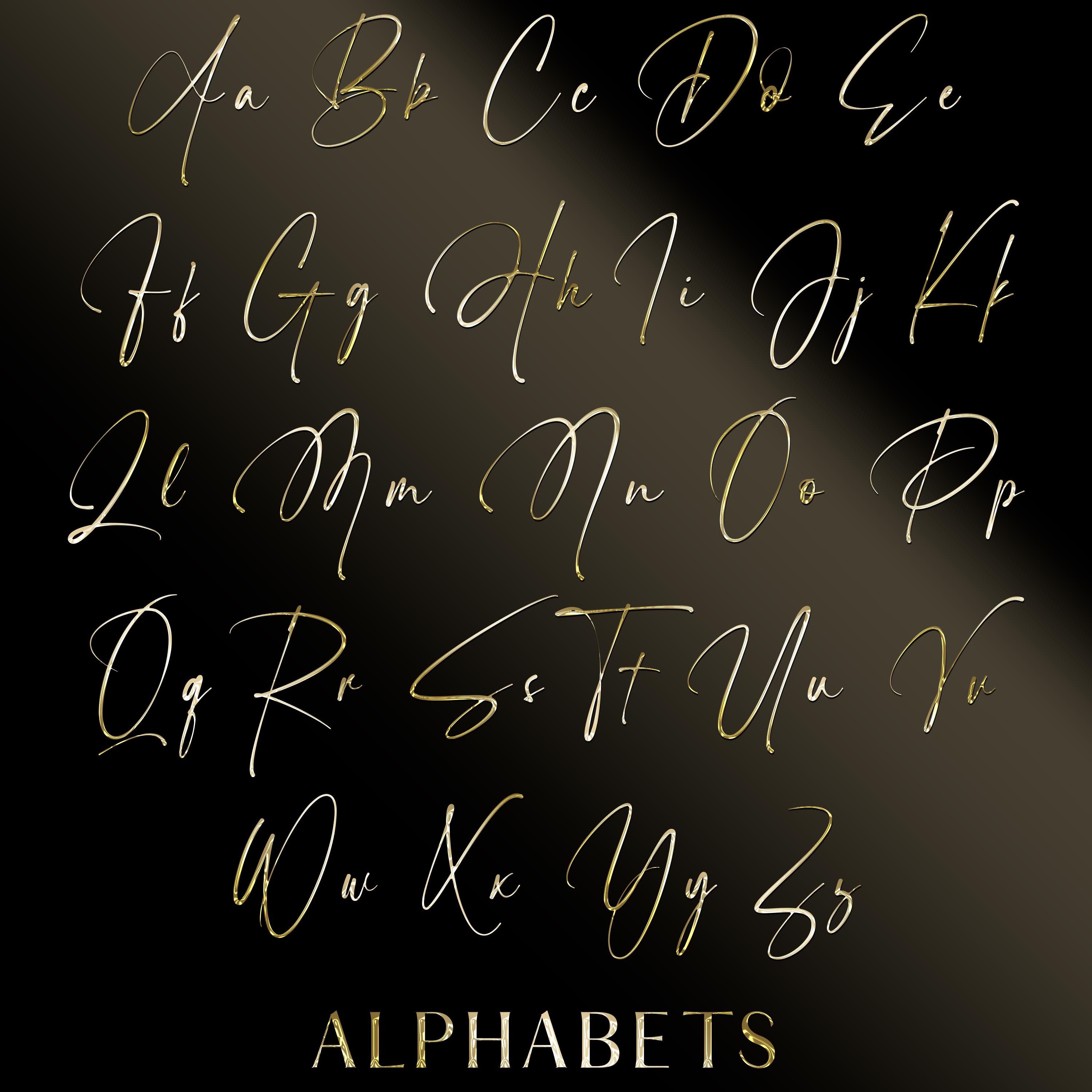Lowercase Cursive Letters Gold R Luxury Gold Script Alphabet PNG, Metallic Letter Clipart Bundle ...