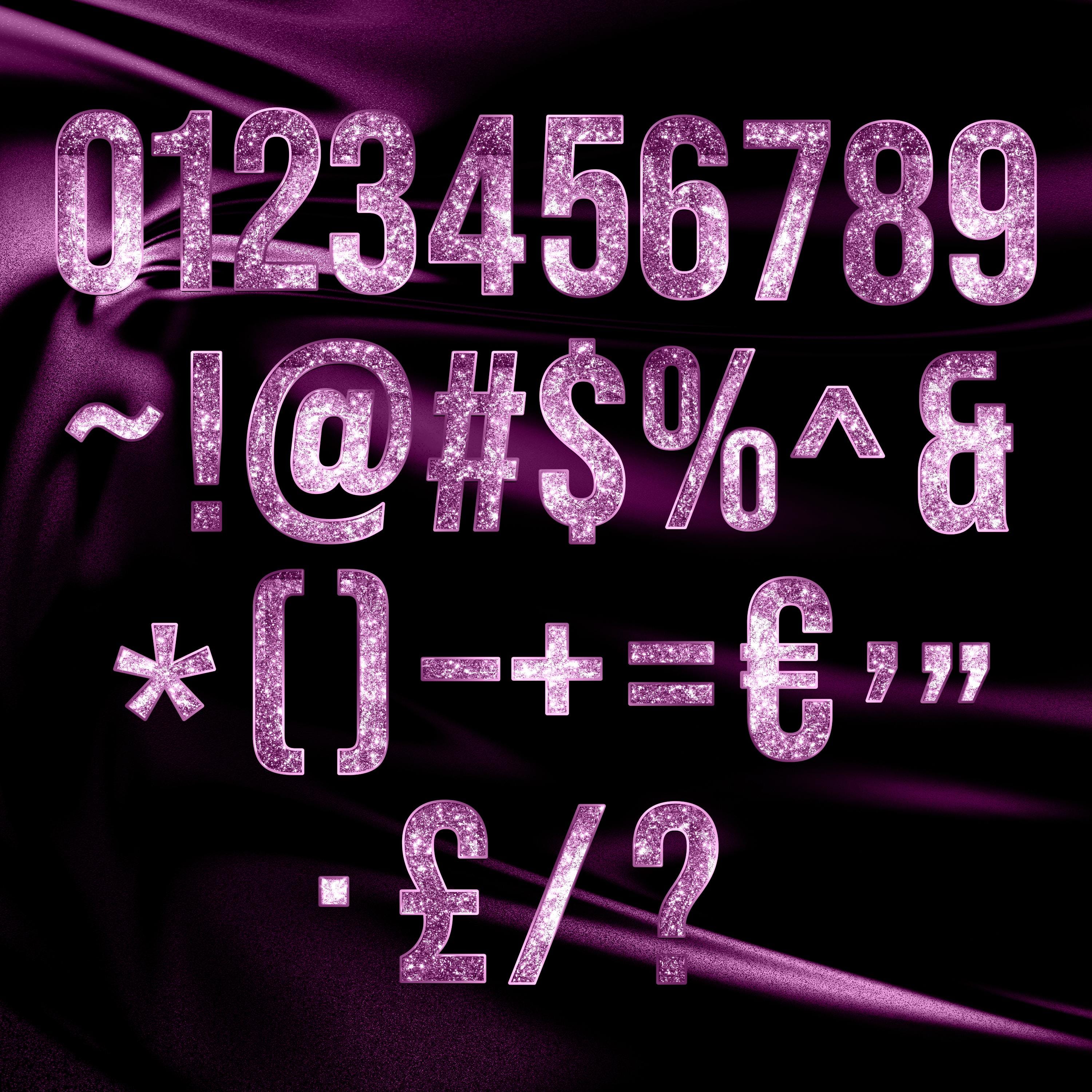 Sparkly Lettering Pink Glitter Alphabet Clipart | Sparkly Glam Letters PNG | Luxury ...