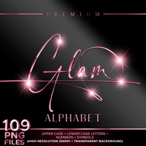 Rosa Chrom Alphabete, Rosa Alphabet PNG, Drehbuch, Metallische Buchstaben, Rosa Folie Alphabet, Flüssigrosa Chrom Buchstaben, digitaler Download #33