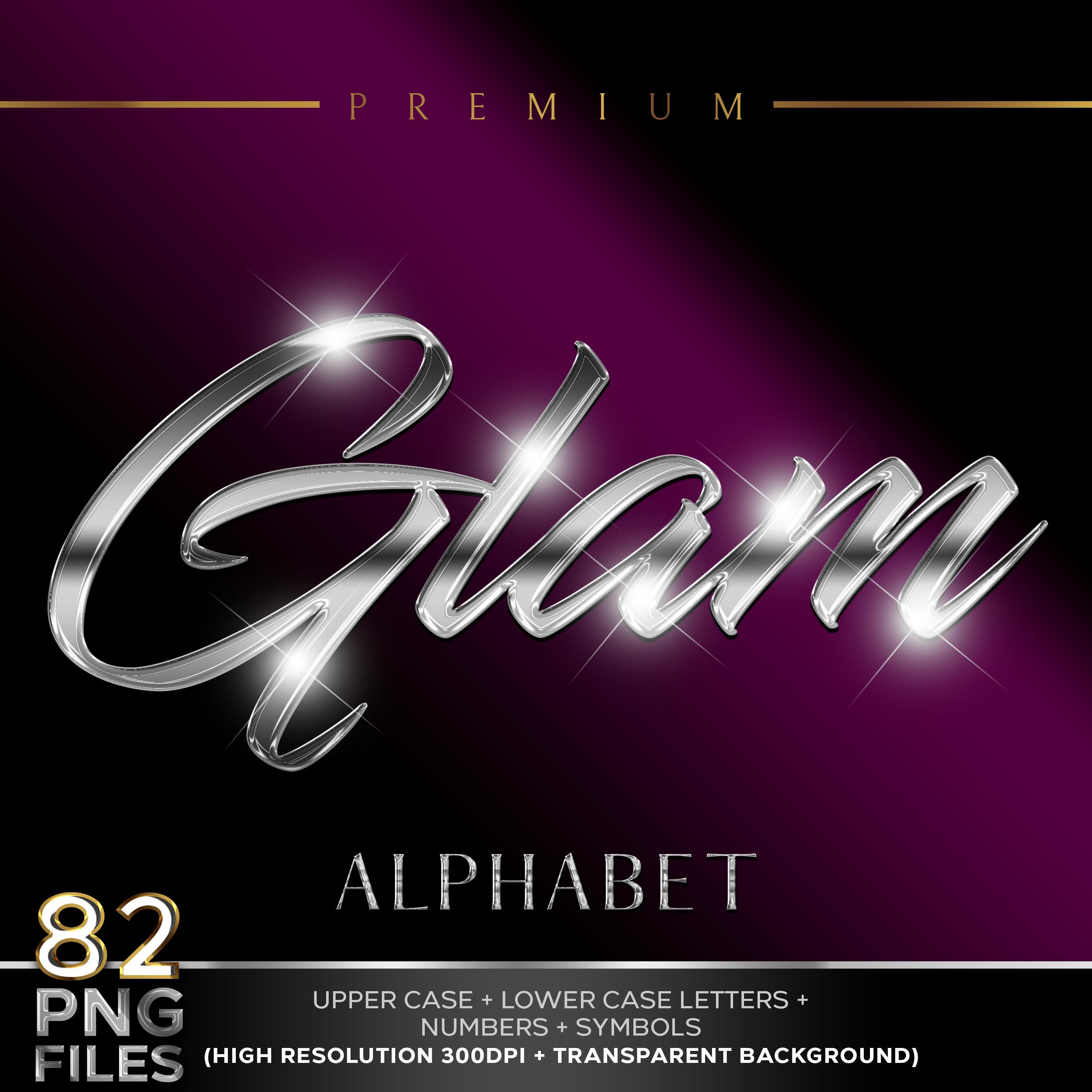Liquid Silver Chrome Alphabet PNG, Metallic Silver Script Letters ...
