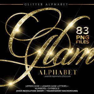 Alfabeto con purpurina dorada PNG, clipart de letras brillantes, letras elegantes, purpurina elegante, letras doradas brillantes, alfabeto de lujo #125