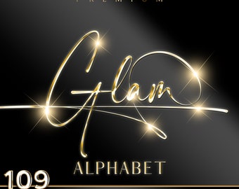 Alfabeto de cromo dorado, Alfabeto dorado PNG, Guión, Letras metálicas, Alfabeto de lámina de oro, Letras de cromo dorado líquido, Descarga digital #28