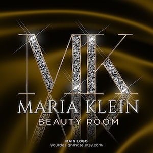 Beauty Logo, Gold Glitter Logo, Jewellery Logo, Sparkle Silver Logo, Premade Gold Logo, Boutique Logo, Salon Logo, Nails Logo, Spa Logo #248