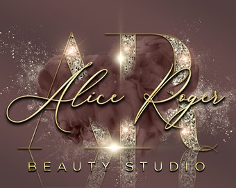 Beauty Logo, Jewellery Logo, Sparkle Logo, Glitter Logo, Vorgefertigtes Logo, Silber Gold Logo, Boutique Logo, Salon Logo, Nails Logo, Smoke #184