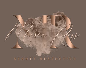 Luxury Skincare Logo Design, Rose Gold Beauty Business Logo, Branding for Esthetician, Spa, Premade Logo for Skincare, Facial Studio #55