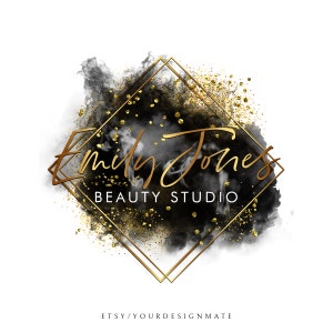 Logotipo Black Smoke, Logotipo Black Gold, Logotipo Glitter, Logotipo Aquarela, Logotipo Beauty, Logotipo Pré-fabricado, Logotipo Gold Signature, Logotipo Lash, Logotipo Nail #109