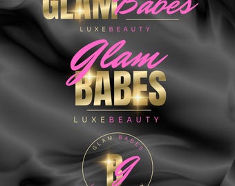 Luxe Beauty Branding, Bold Pink Gold Logo, Modern Canva Logo Design, Glamorous Business Logo, DIY Editable Logo Template, Lash Brow Logo #22