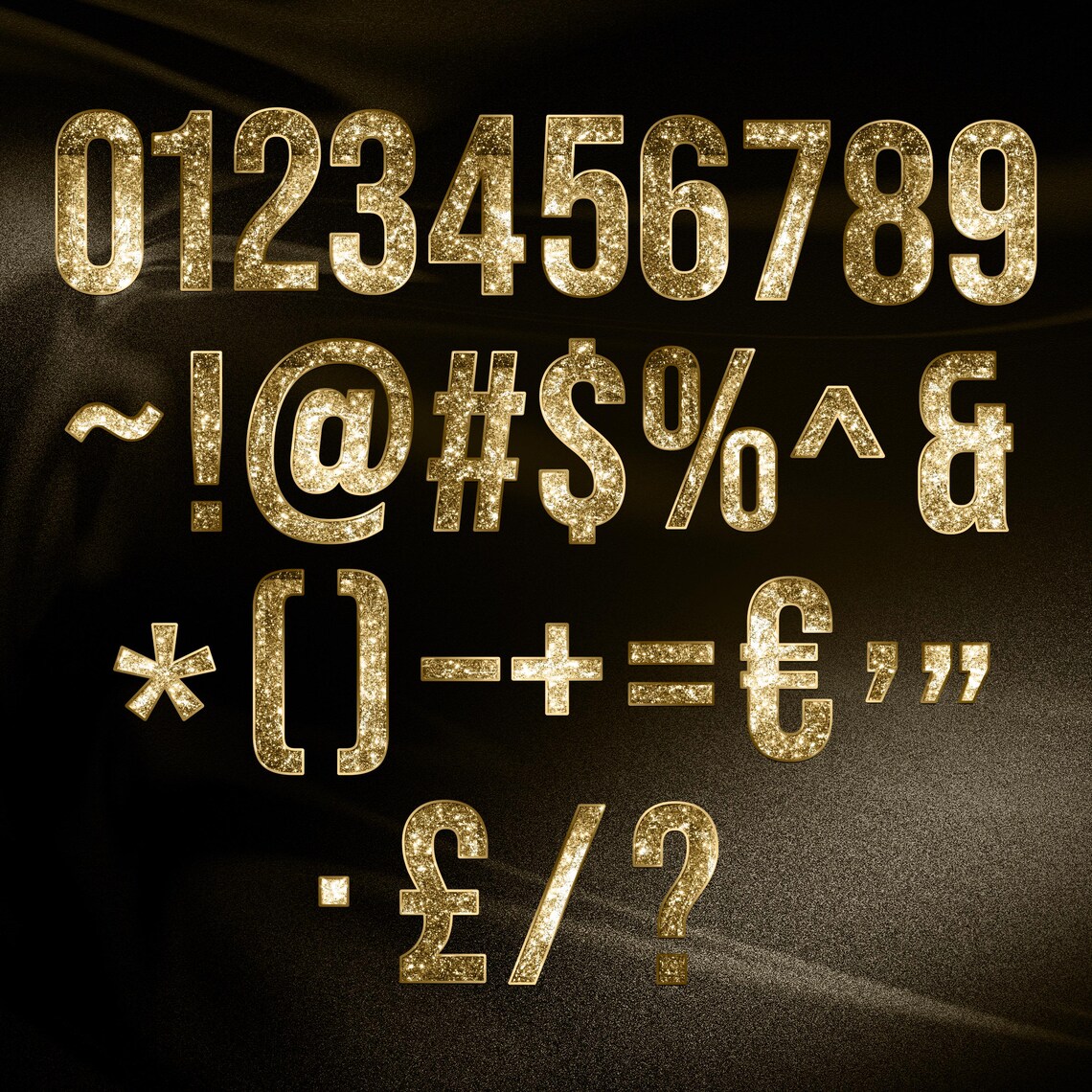 Gold Glitter Alphabet PNG, Sparkle Digital Clipart, Glamorous Glitter ...