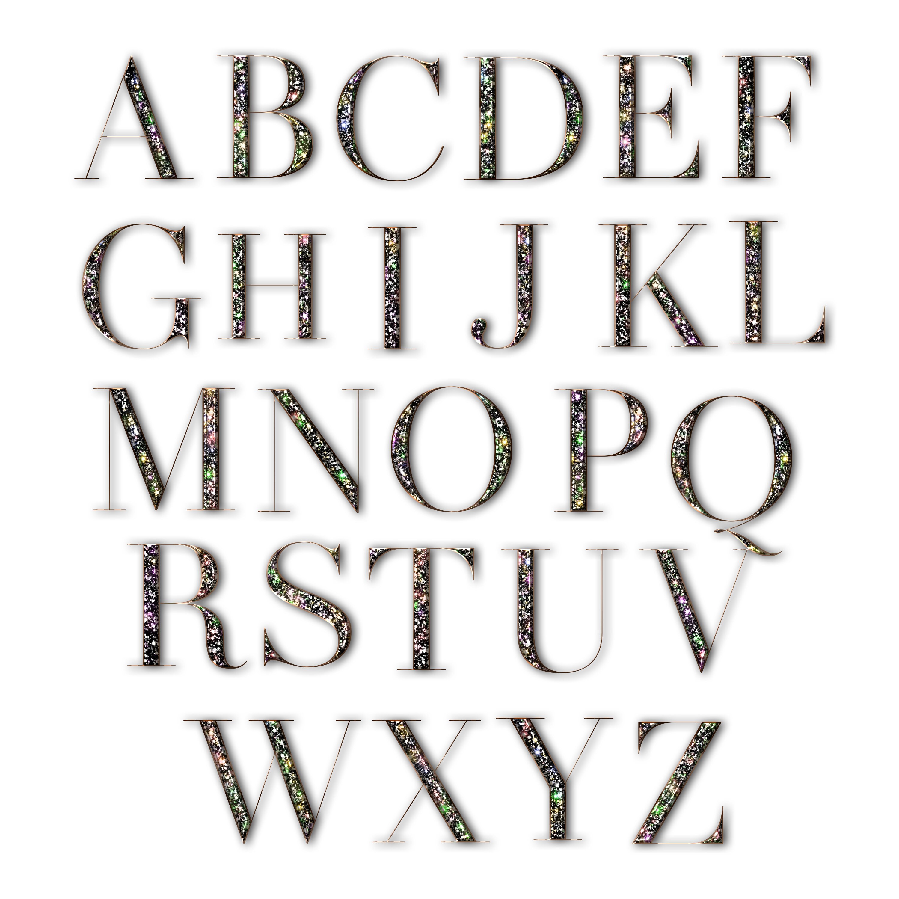 Glitter Letters PNG, Glitter Alphabet Clipart, Diamond Alphabet PNG ...