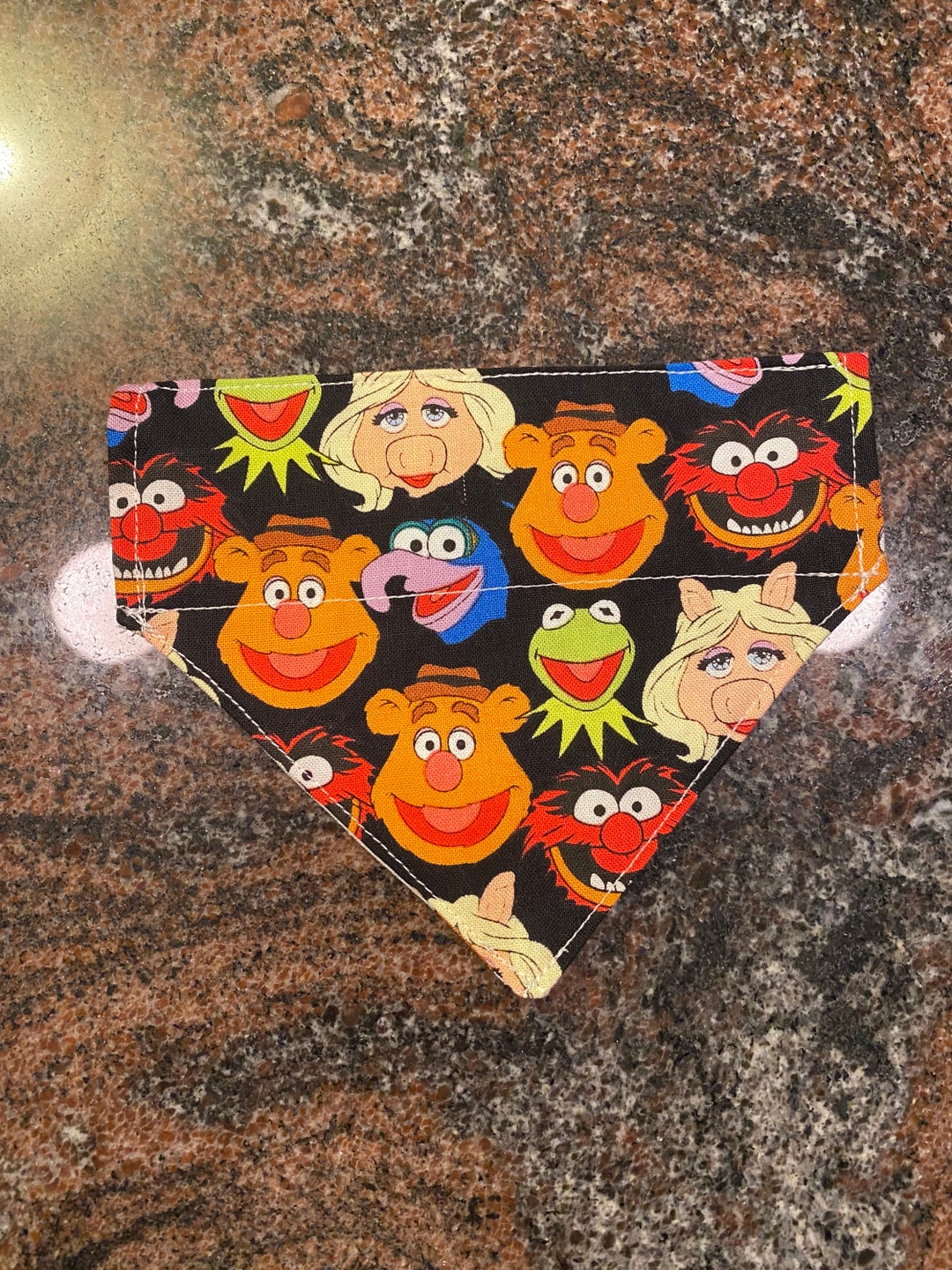 Reversible Pet Bandana Made With Muppets Fabric Handmade to Order