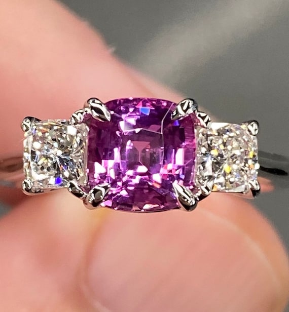 Pink diamond store platinum ring