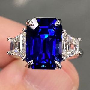 Exceptional GIA 9 Ctw Royal Blue Sapphire & F VVS Diamond - Etsy