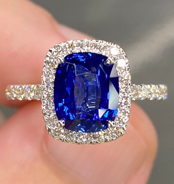 Neil Lane Diamond/Sapphire Engagement Ring 7/8 ct tw 14K White Gold | Kay