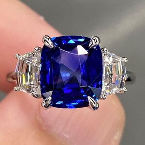 Exceptional Flawless 5 Ctw Royal Blue Ceylon Sapphire & D VVS - Etsy