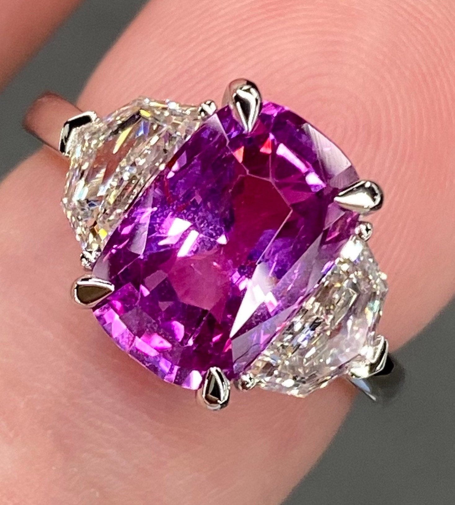 Pink sapphire deals diamond
