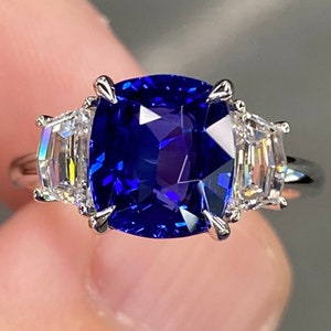 Exceptional Flawless GIA 4.5 Ctw Royal Blue Ceylon Sapphire & - Etsy