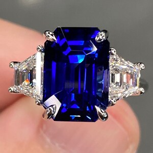 Exceptional GIA 9 Ctw Royal Blue Sapphire & F VVS Diamond - Etsy