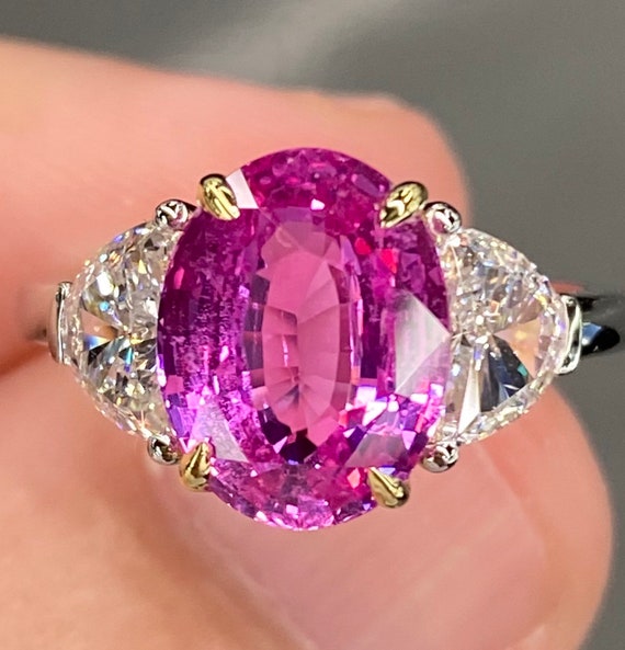 Pink Crystal Water Drop Ring | Pink sapphire ring engagement, Pink sapphire  ring, Engagement rings