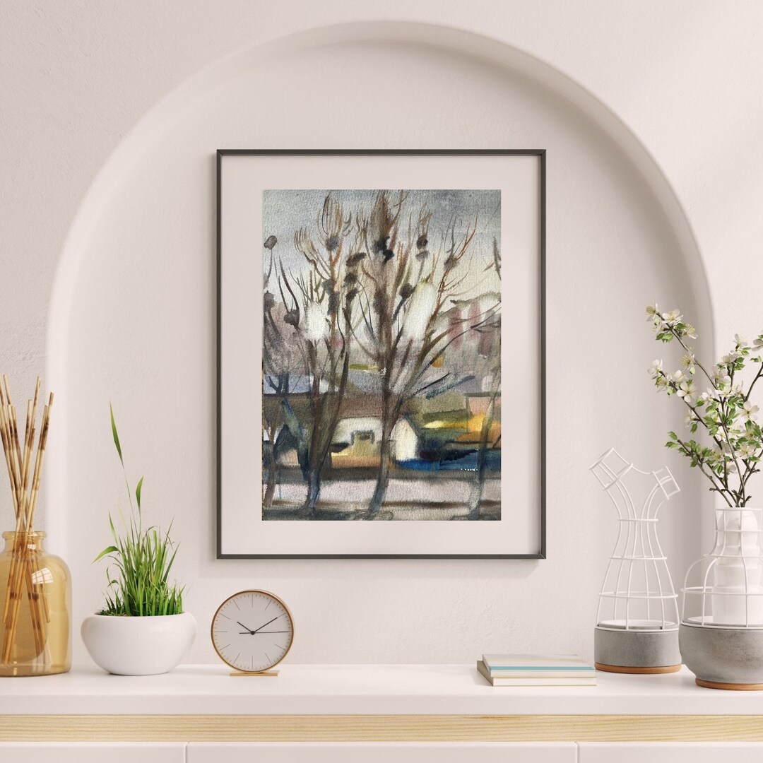 VINTAGE ORIGINAL PAINTING, Watercolor Painting, Vintage Realism ...