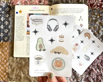 cute sticker sheet | journal stickers | planner stickers | bullet journal