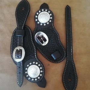 Leather buckaroo spur straps mod. nailspots