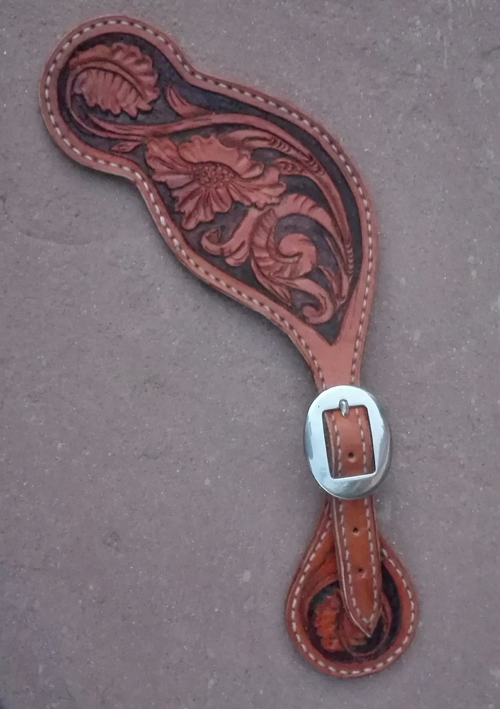 Floral Tooled Spur Straps - Etsy