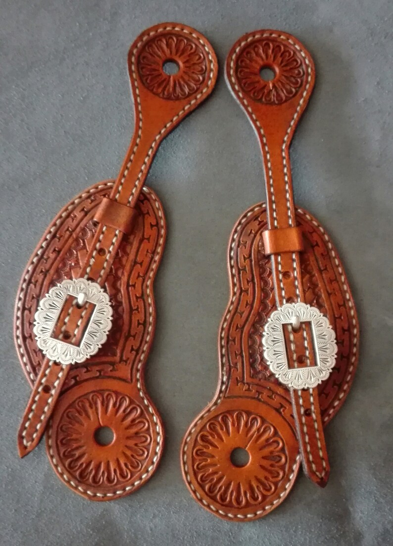Custom Leather Buckaroo Spur Straps Etsy